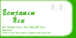 benjamin miu business card